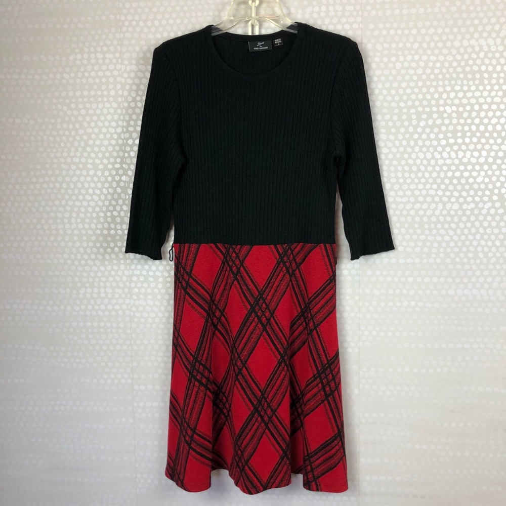 Lemme For Nina Leonard Black & Red Dress, Jr  L